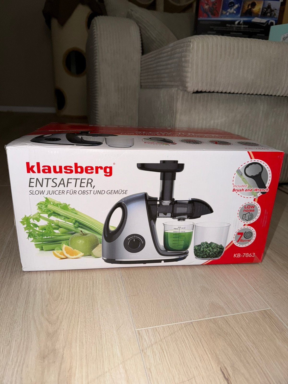 Klausberg - slow juicer - nieuw in doos., Witgoed en Apparatuur, Ophalen of Verzenden, Nieuw, Elektrisch, Slowjuicer