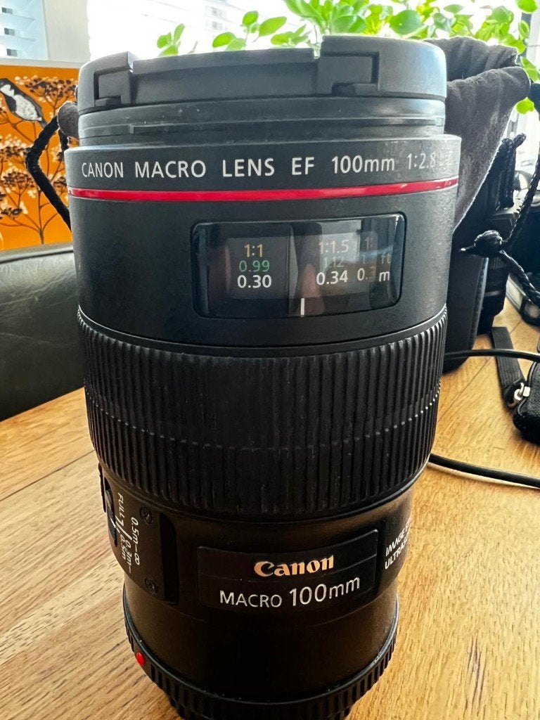 Canon Macro Lens EF 100mm 1:2.8, Audio, Tv en Foto, Canon, Autofocus, Ophalen of Verzenden, Zo goed als nieuw