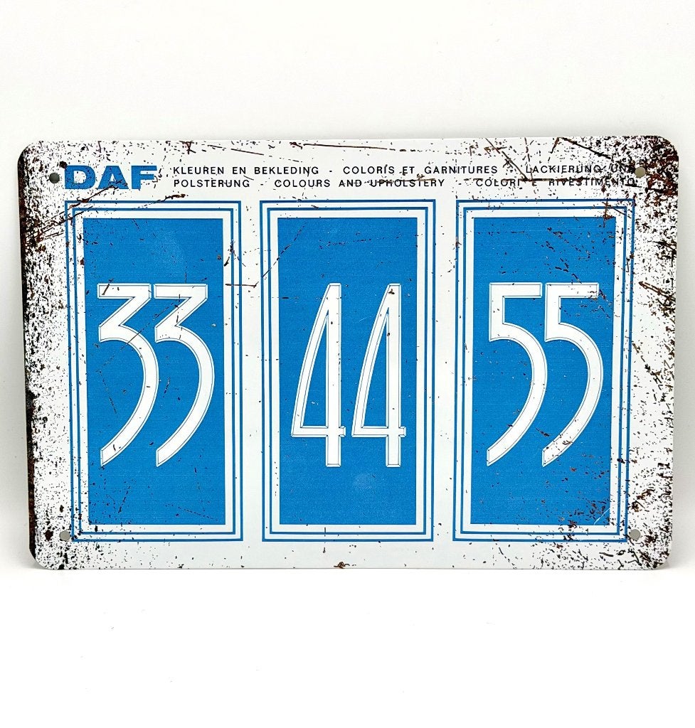 Daf 33 44 55 bord | 20x30cm | nieuw, Ophalen of Verzenden, Nieuw, Reclamebord