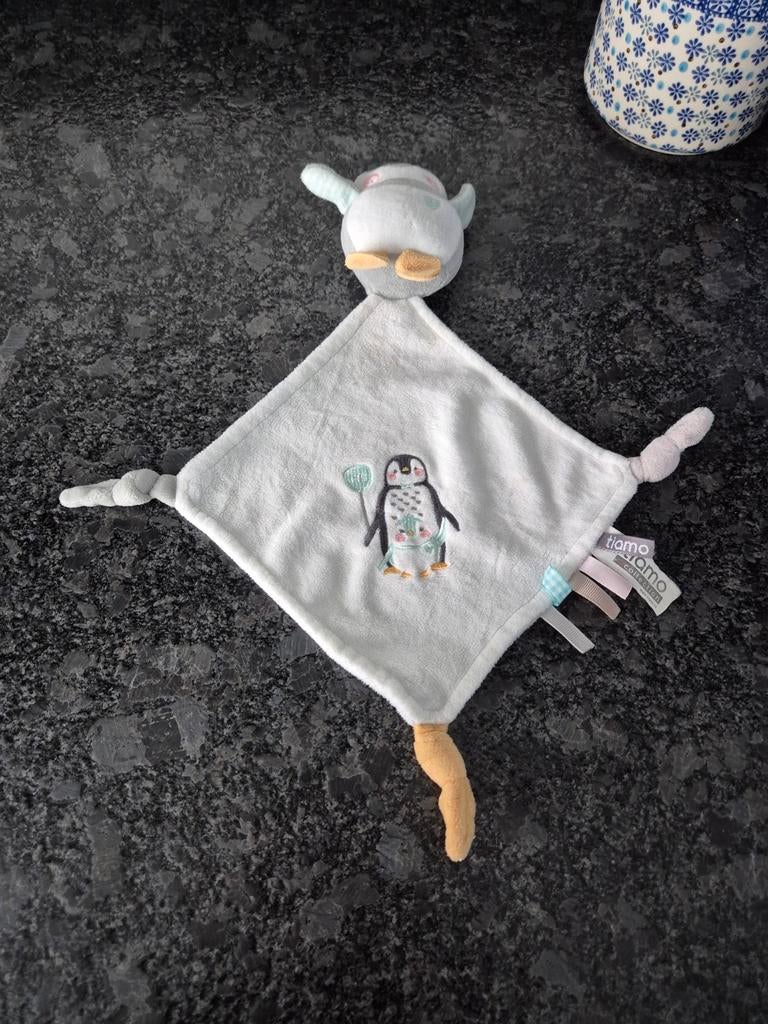 Tiamo Knuffeldoek Penquin, Ophalen of Verzenden, Zo goed als nieuw, Overige typen