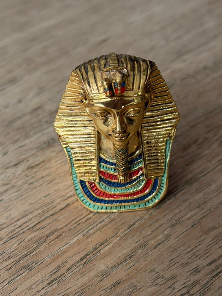 Gouden Toetanchamon beeldje - Egyptische farao, Ophalen of Verzenden, Zo goed als nieuw, Overige typen