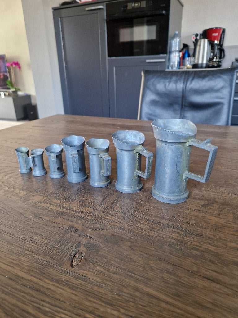 antieken tinnen maatbekers, Antiek en Kunst, Ophalen of Verzenden