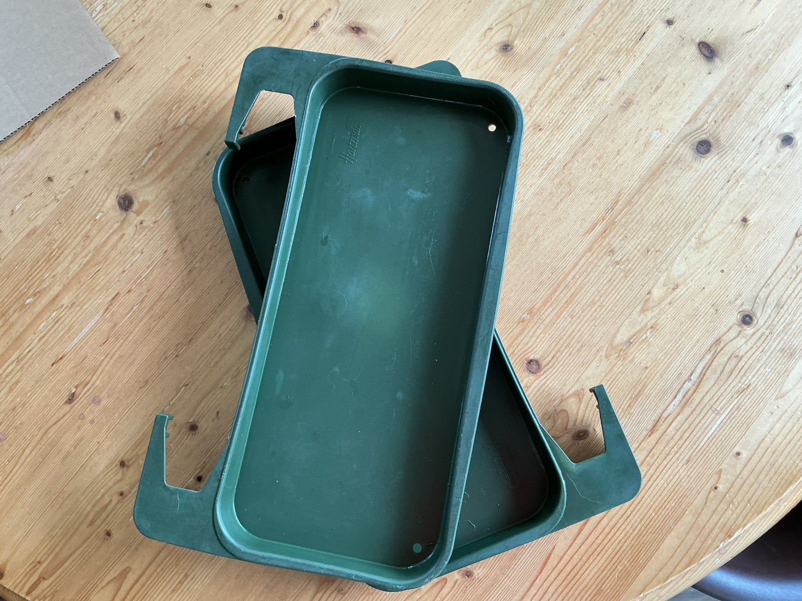 Tuinstoel dienblad/koffieplankje 2 stuks, Ophalen of Verzenden, Zo goed als nieuw