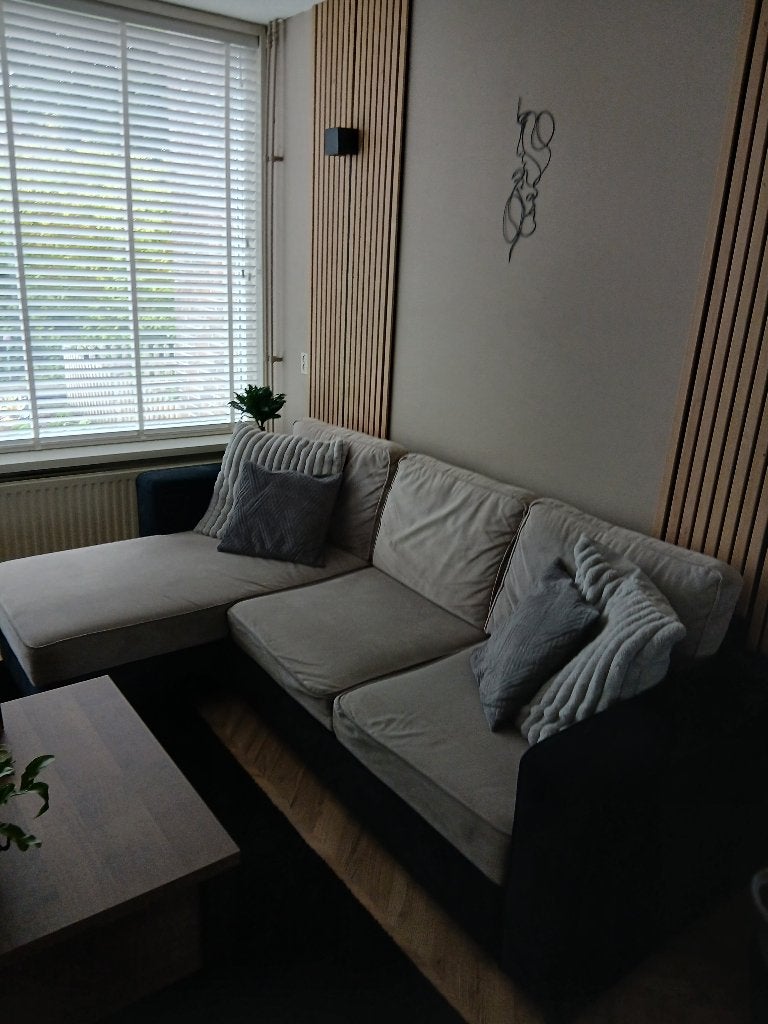 Hoek slaapbank  zwart grijs, Ophalen, Hoekbank, Driepersoons, 75 tot 100 cm