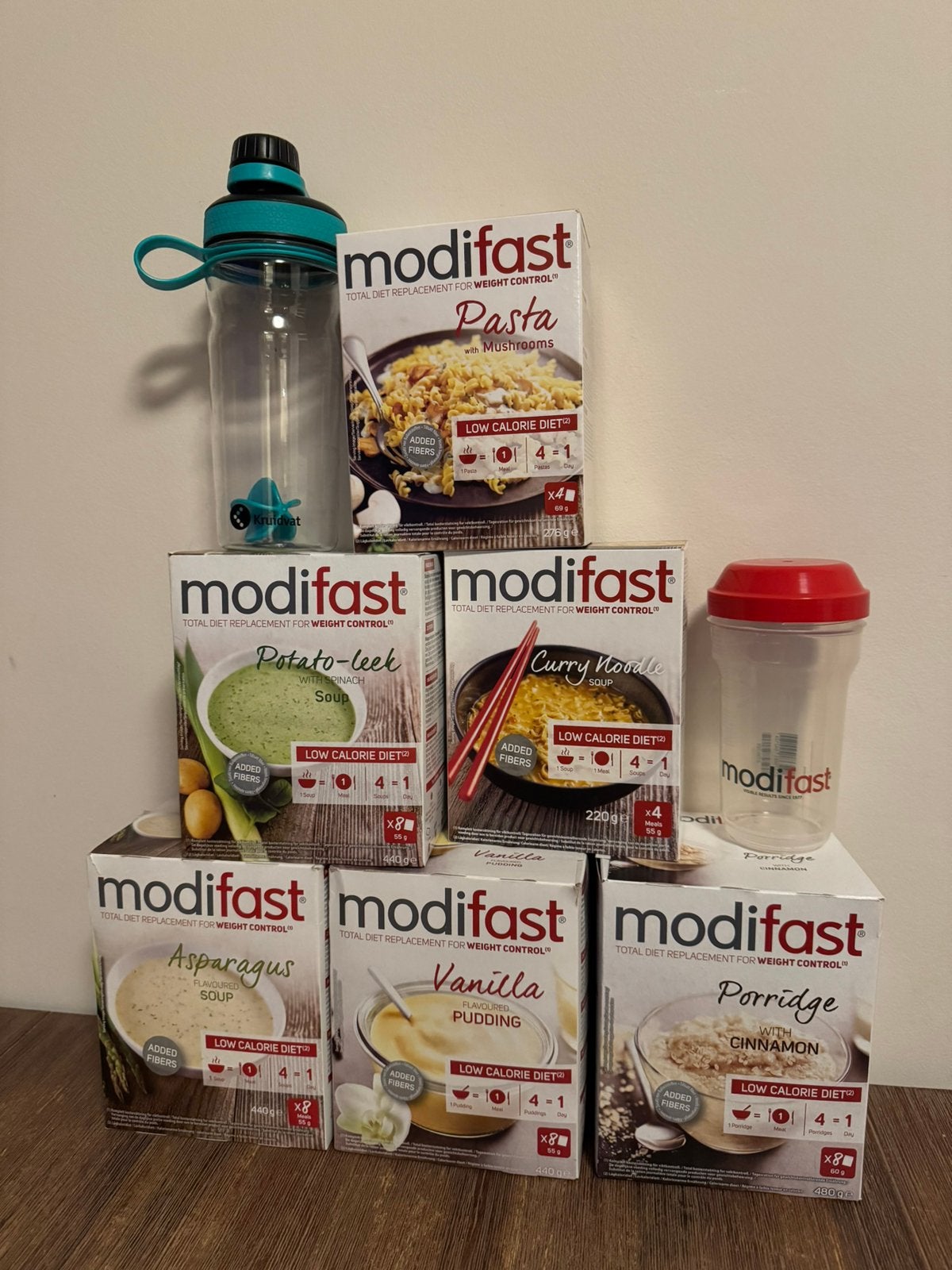 Modifast afval maaltijden met shakebeker!, Ophalen of Verzenden, Nieuw, Overige typen
