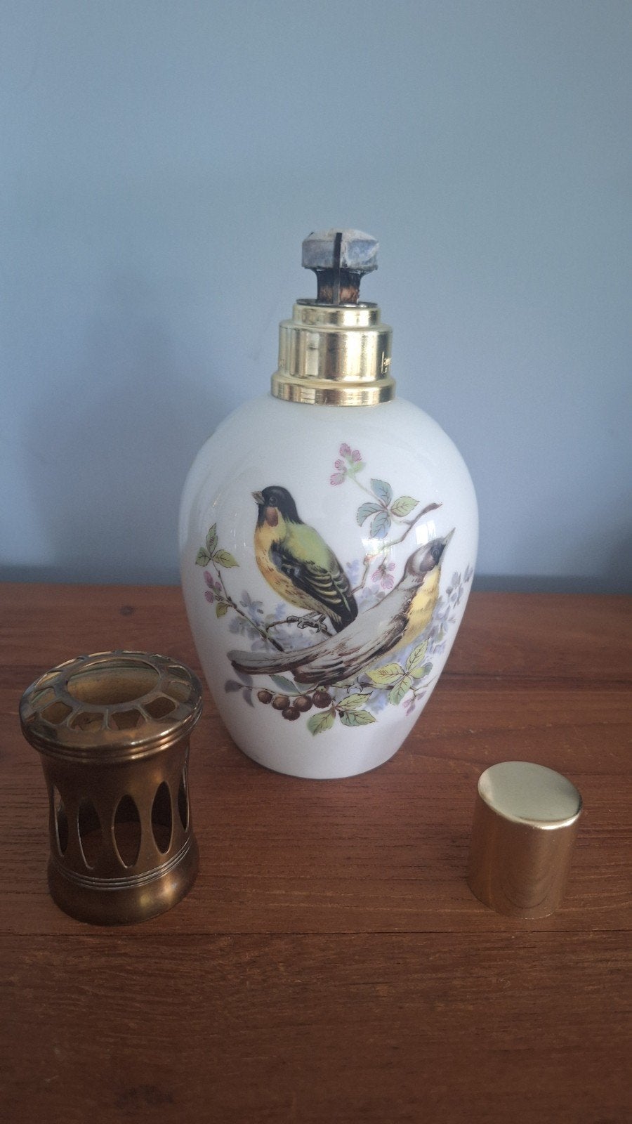 Antieke Lampe Berger vogels, Ophalen of Verzenden
