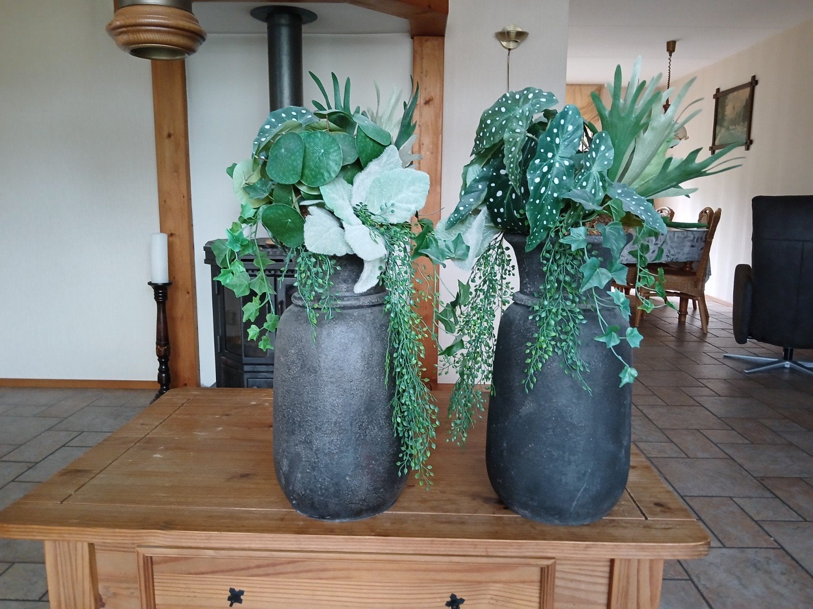 Decoratieve Vazen met Kunstplanten, Ophalen, Zo goed als nieuw, Overige kleuren