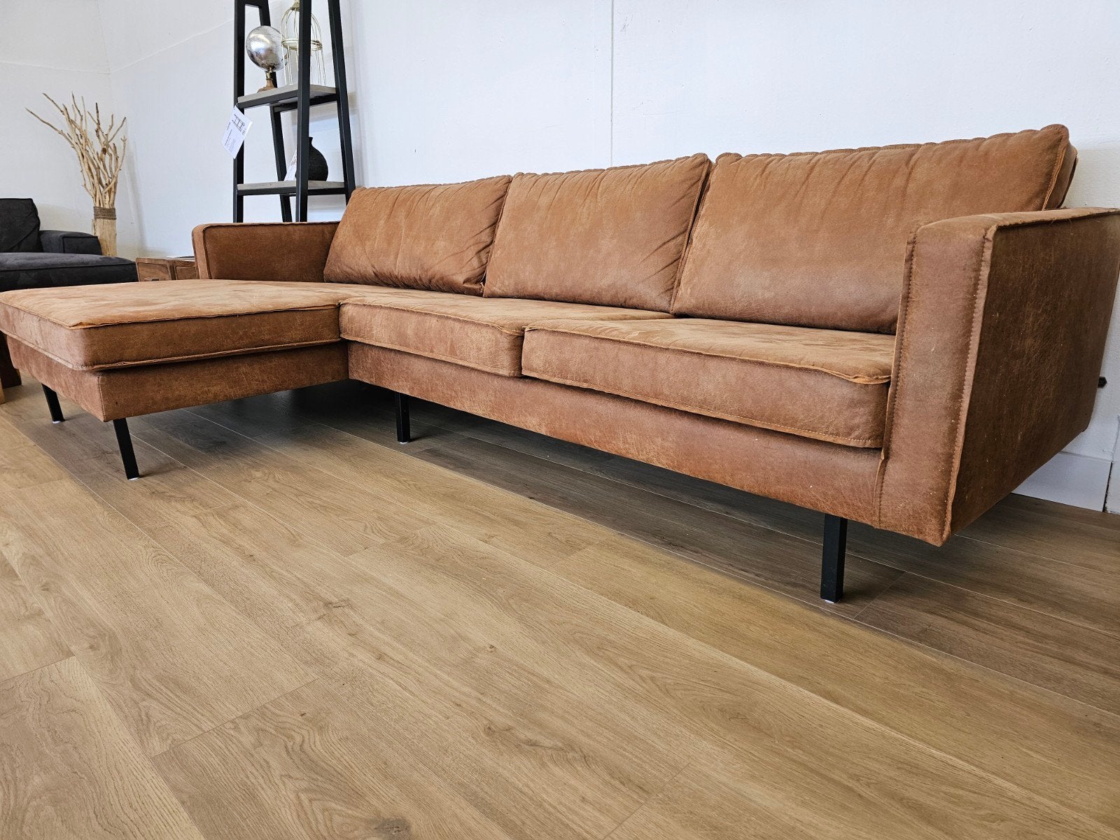 Hoekbank Cognac Bepure, Huis en Inrichting, Banken | Voetenbanken en Poefen, Ophalen, Home Friesland, Zo goed als nieuw, Info@homefriesland.nl