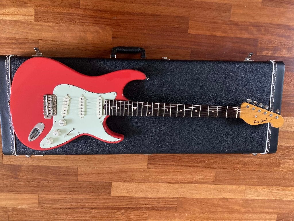 Grosh Retro Classic Strat Gitaar - Brazilian - Fender suhr, Ophalen of Verzenden, Gebruikt, Solid body, Overige merken