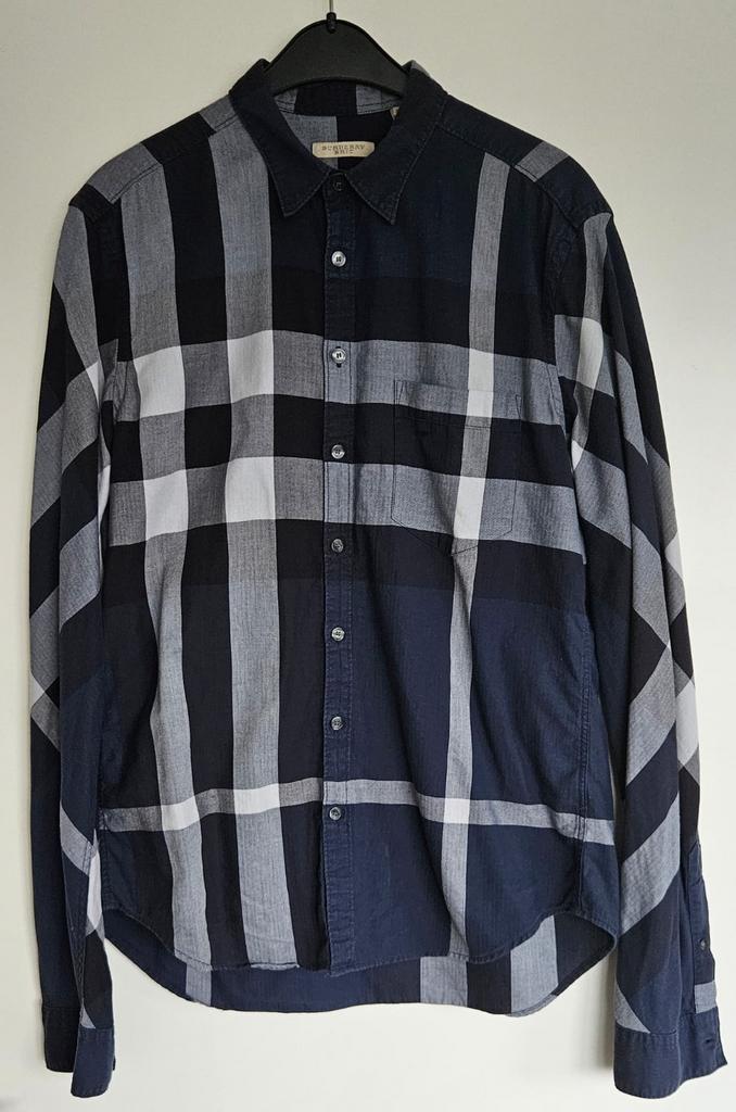 Burberry overhemd, Kleding | Heren, Ophalen of Verzenden, Zo goed als nieuw, Blauw