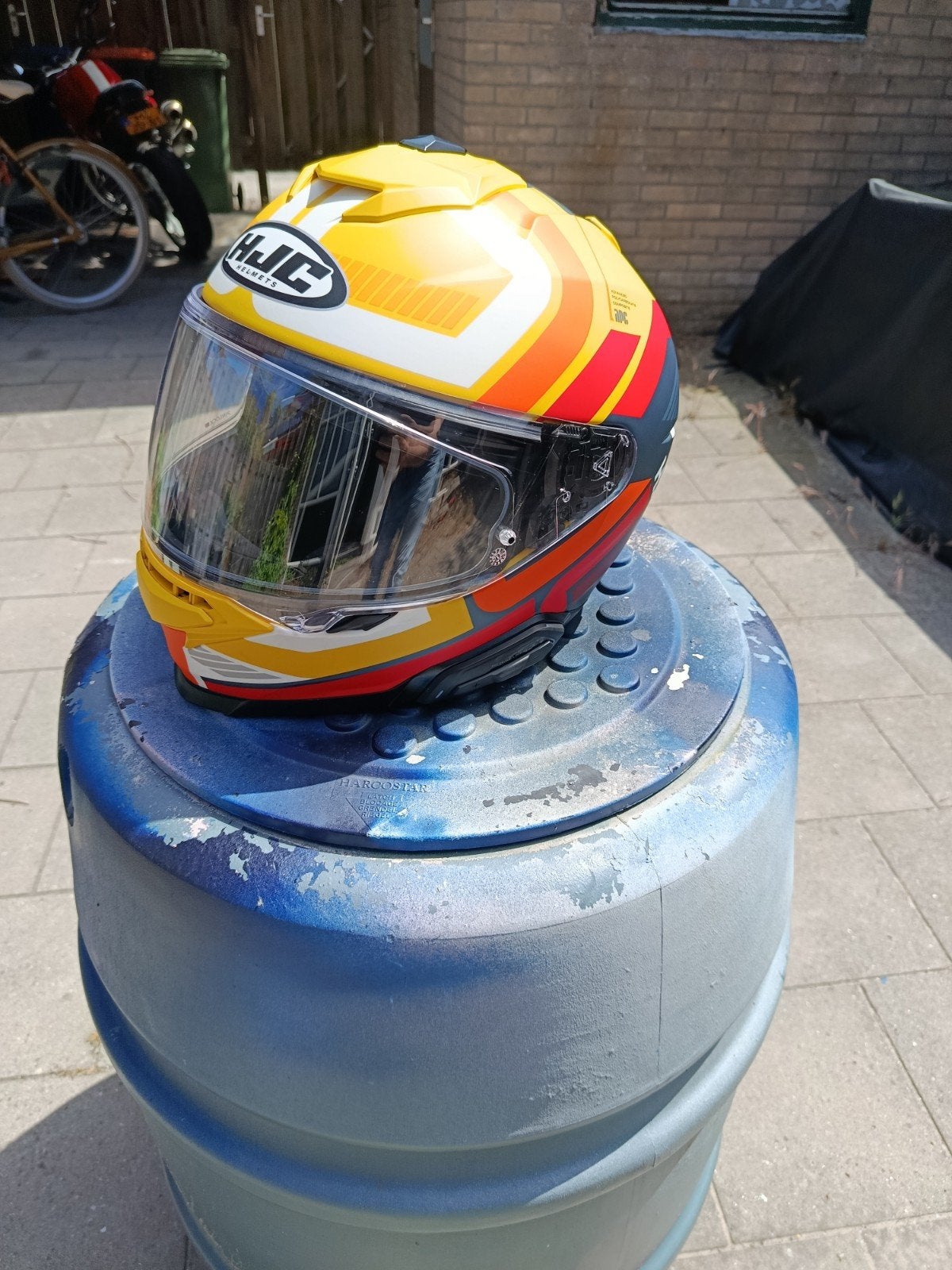HJC i71 met Smart 11b intercom maat L, Motoren, Ophalen, HJC, Integraalhelm, L