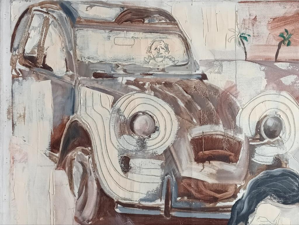 Schilderij 2CV Citroën Eend 20e eeuw, Ophalen of Verzenden