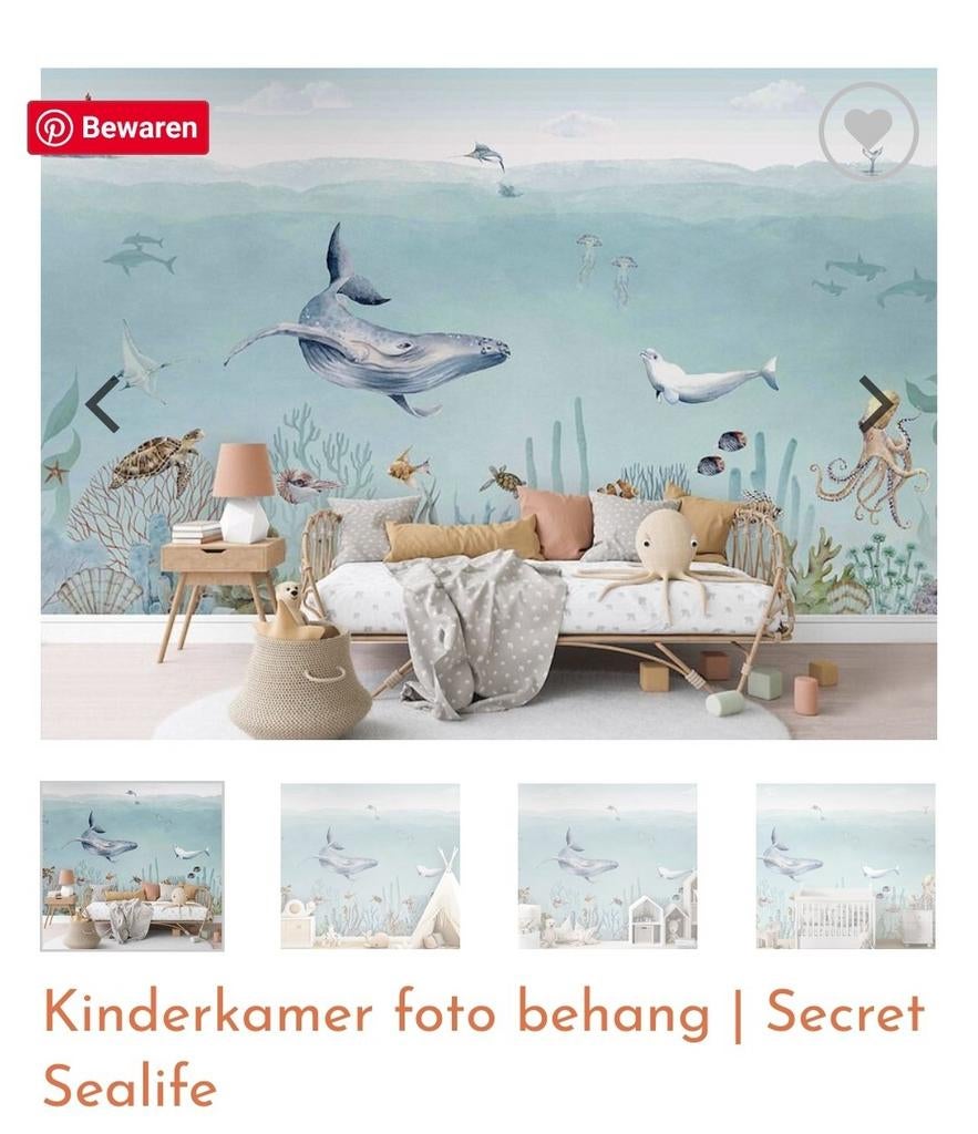 Photowall Secret Sealife Fotobehang 496x292cm Nieuw, Ophalen of Verzenden, 10 tot 25 m², Groen, Onderwaterwereld, Kinderkamer, Zeeleven
