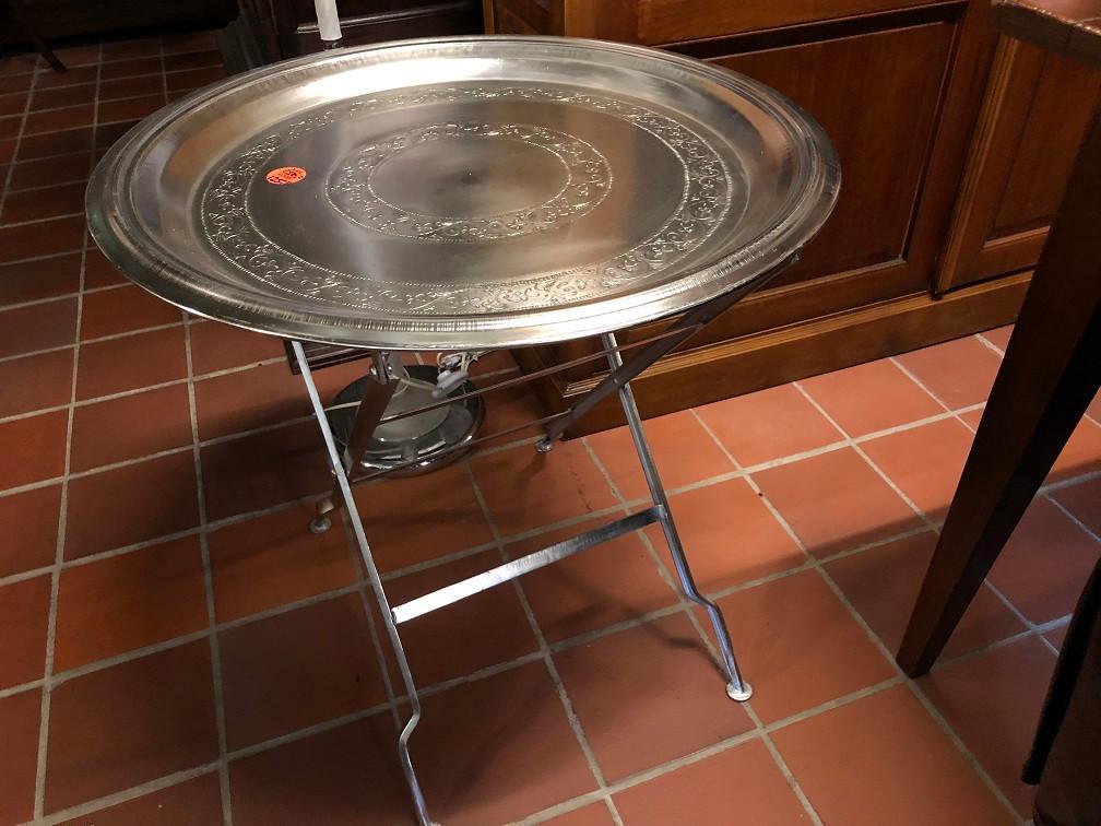 Metalen ronde butlertray bijzettafel India tafel, Wilms, Nieuw, Ophalen of Verzenden, Metaal