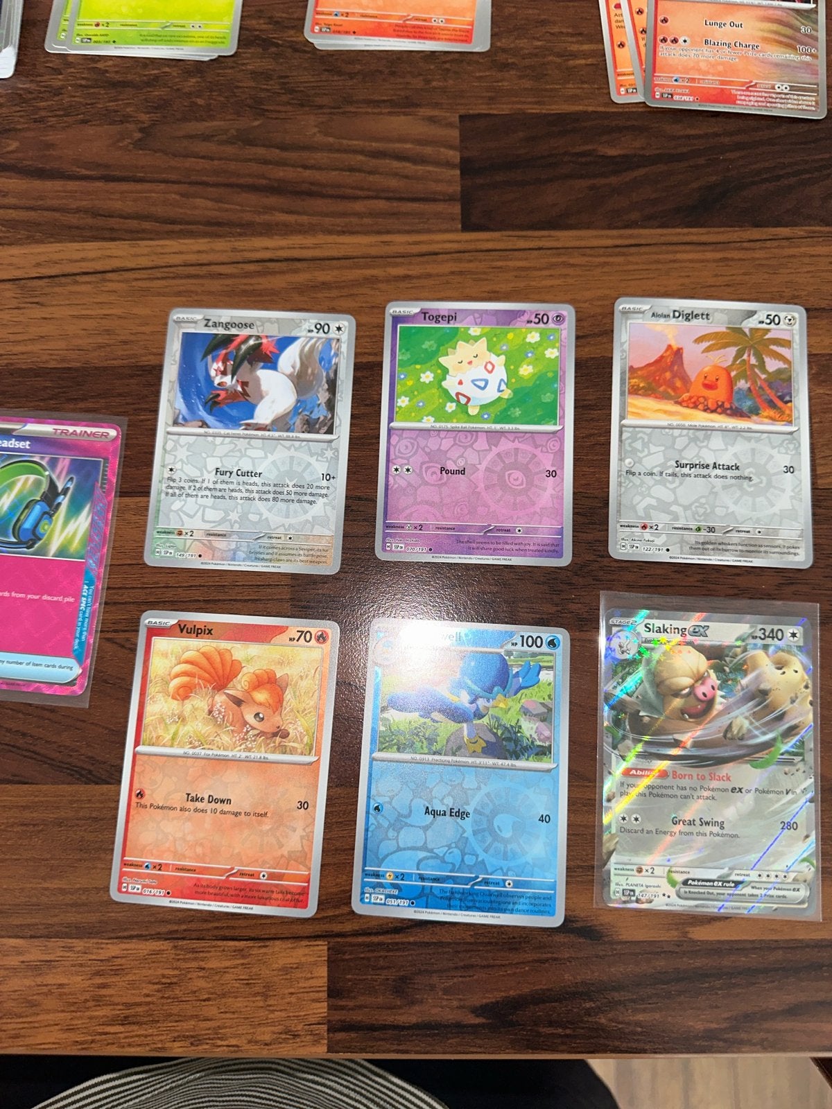 Pokémon Kaarten Collectie: Zangoose, Togepi, Diglett, Vulpix, Hobby en Vrije tijd, Ophalen of Verzenden, Gebruikt, Meerdere kaarten