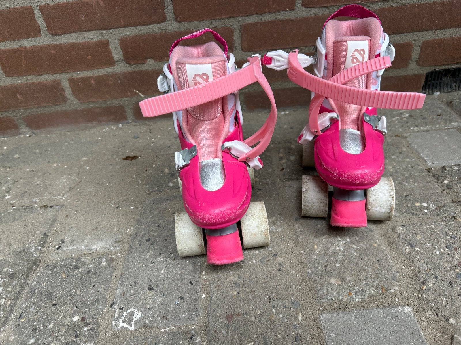 Roze verstelbare rolschaatsen voor kinderen (maat 25-28), Ophalen, Verstelbaar, Gebruikt, Kinderen