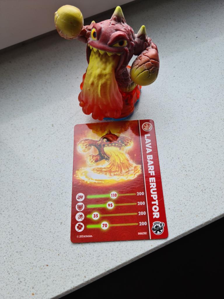 Skylanders SuperChargers Lava Barf Eruptor met kaart, Ophalen of Verzenden