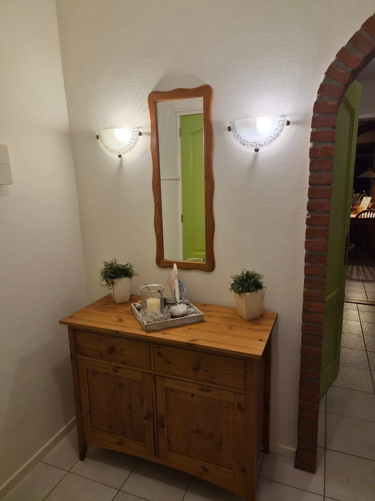 Grenenhouten dressoir met lades en deuren, Ophalen, Gebruikt, 100 tot 150 cm, Landelijk
