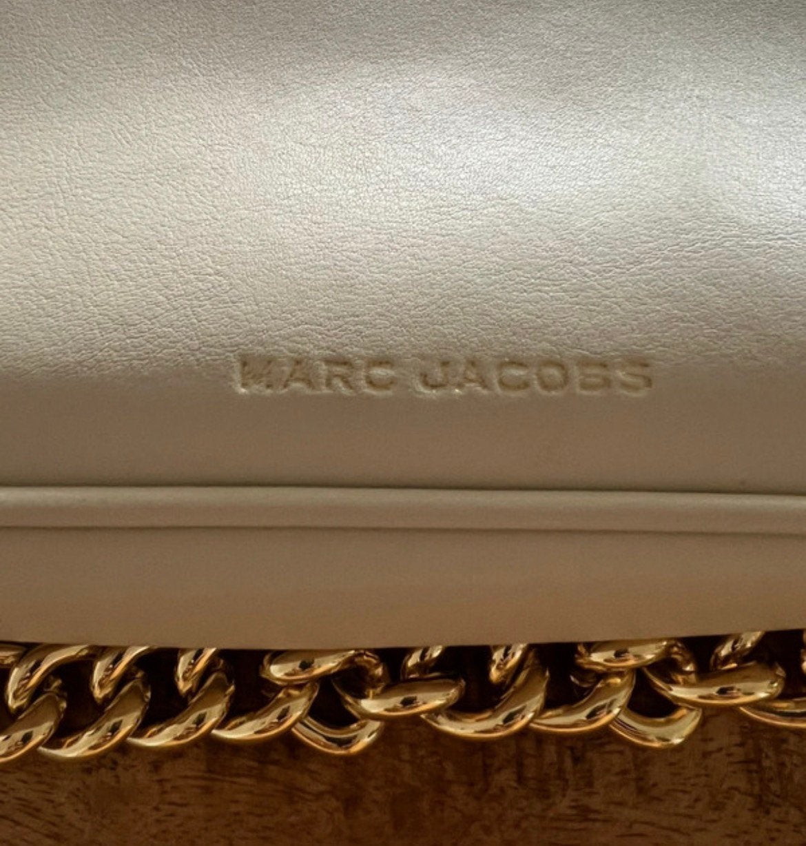 Marc Jacobs beige leren schouder/ handtas, Sieraden, Tassen en Uiterlijk, Tassen | Damestassen, Ophalen of Verzenden, Zo goed als nieuw