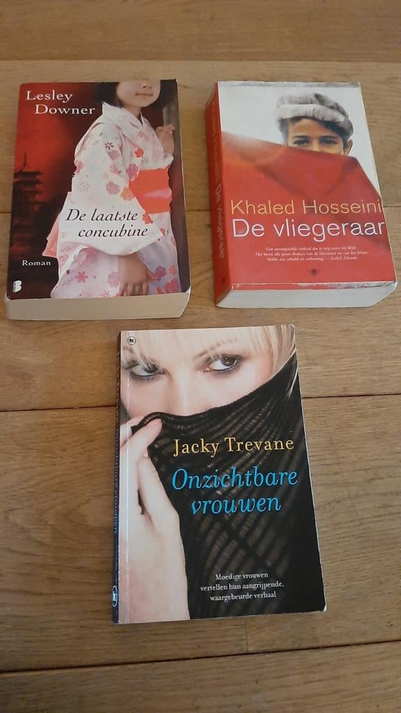 Leesboeken, Ophalen of Verzenden, Gelezen, Lesley Downer, Khaled Hosseini, Jacky Trevane, Nederland
