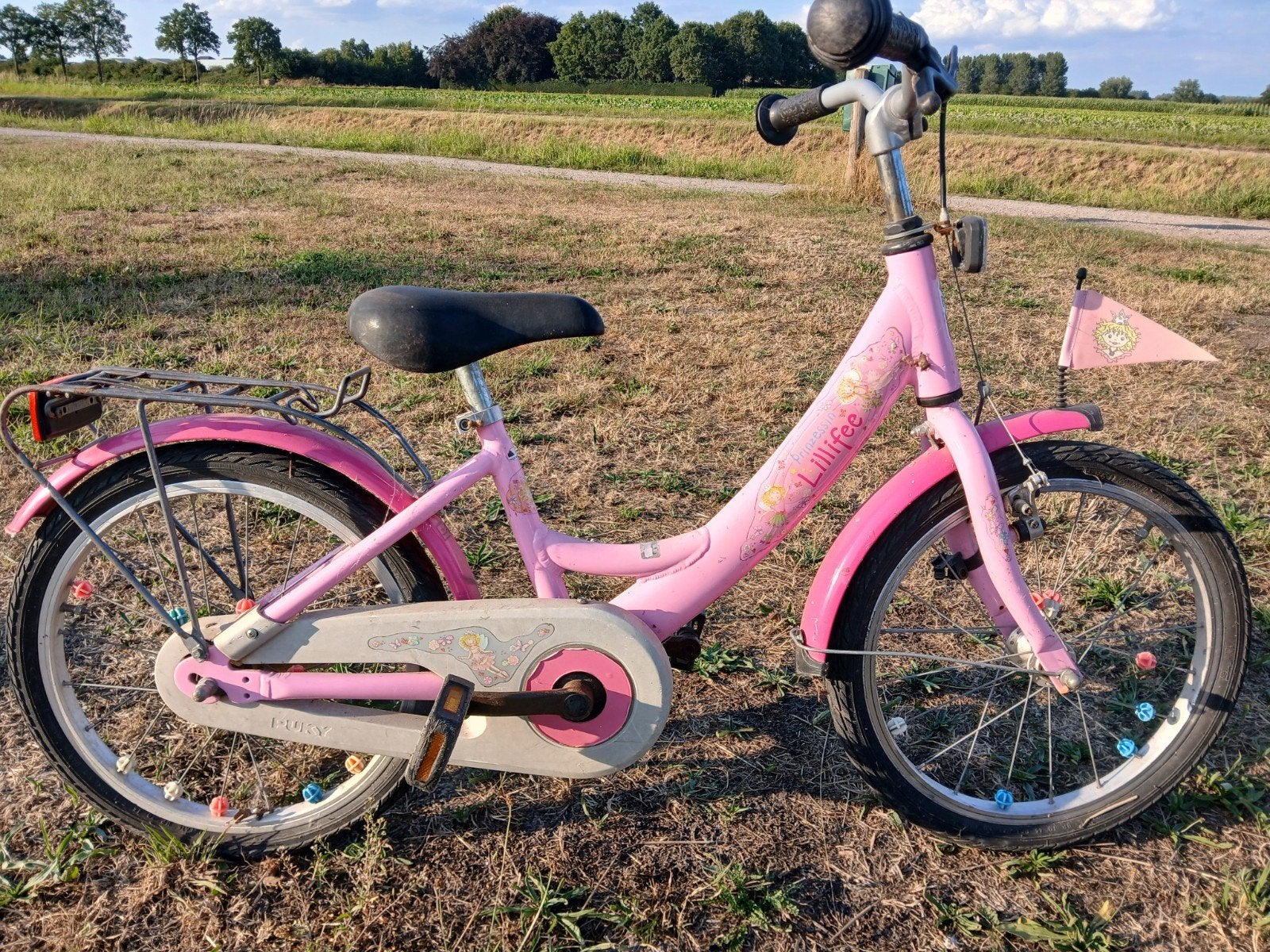 Roze Puky Lillifee kinderfiets 18 inch, Ophalen, Terugtraprem, Puky, 16 tot 20 inch