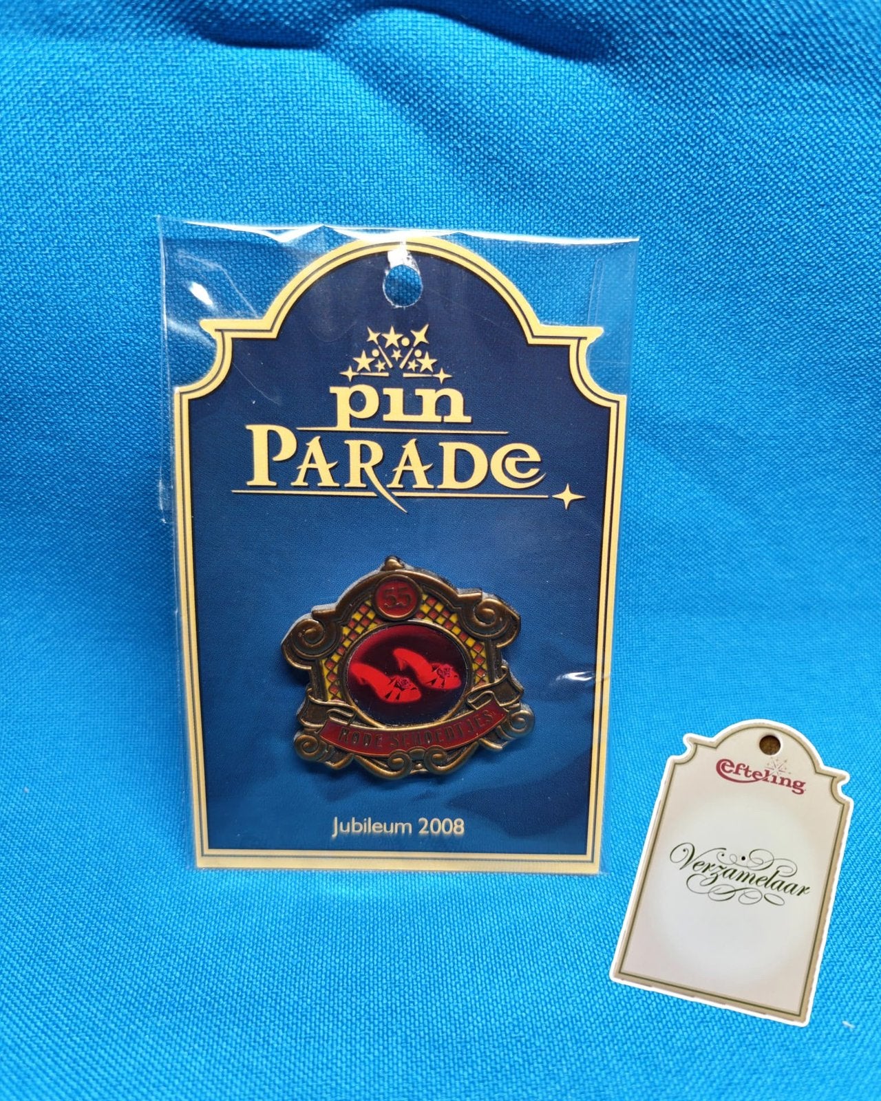 Efteling jubileum pin Rode Schoentjes 55 jaar nieuw!, Ophalen of Verzenden, Nieuw, Button of Speldje