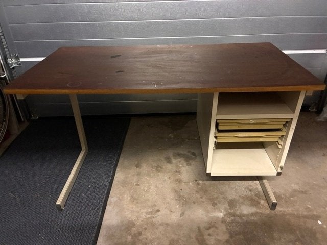 Vintage schoolburo, Ophalen, Gebruikt, 120 cm, Schoolbureau