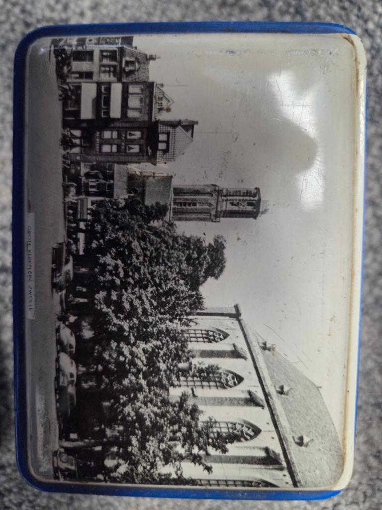 Vintage Arnhem zwolle blik kerk blikken, Verzamelen, Blikken, Ophalen of Verzenden