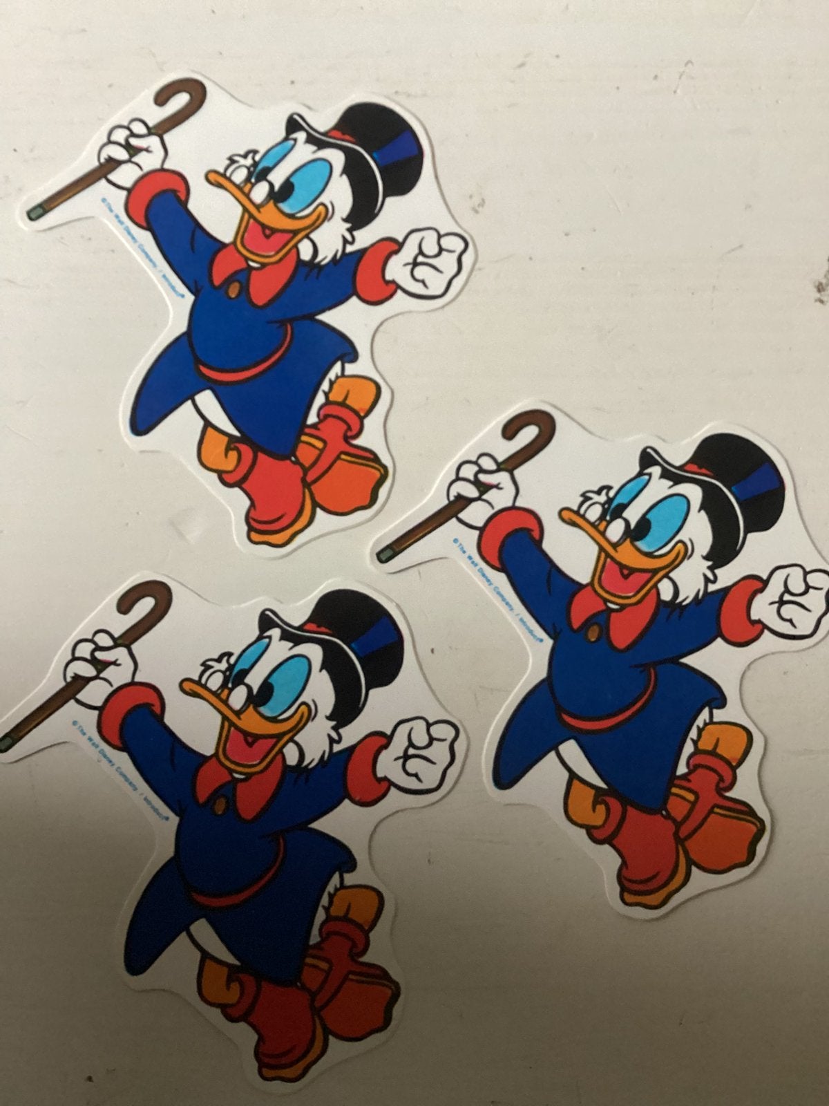 3 stickers Dagobert Duck, Verzenden, Overige figuren, Zo goed als nieuw
