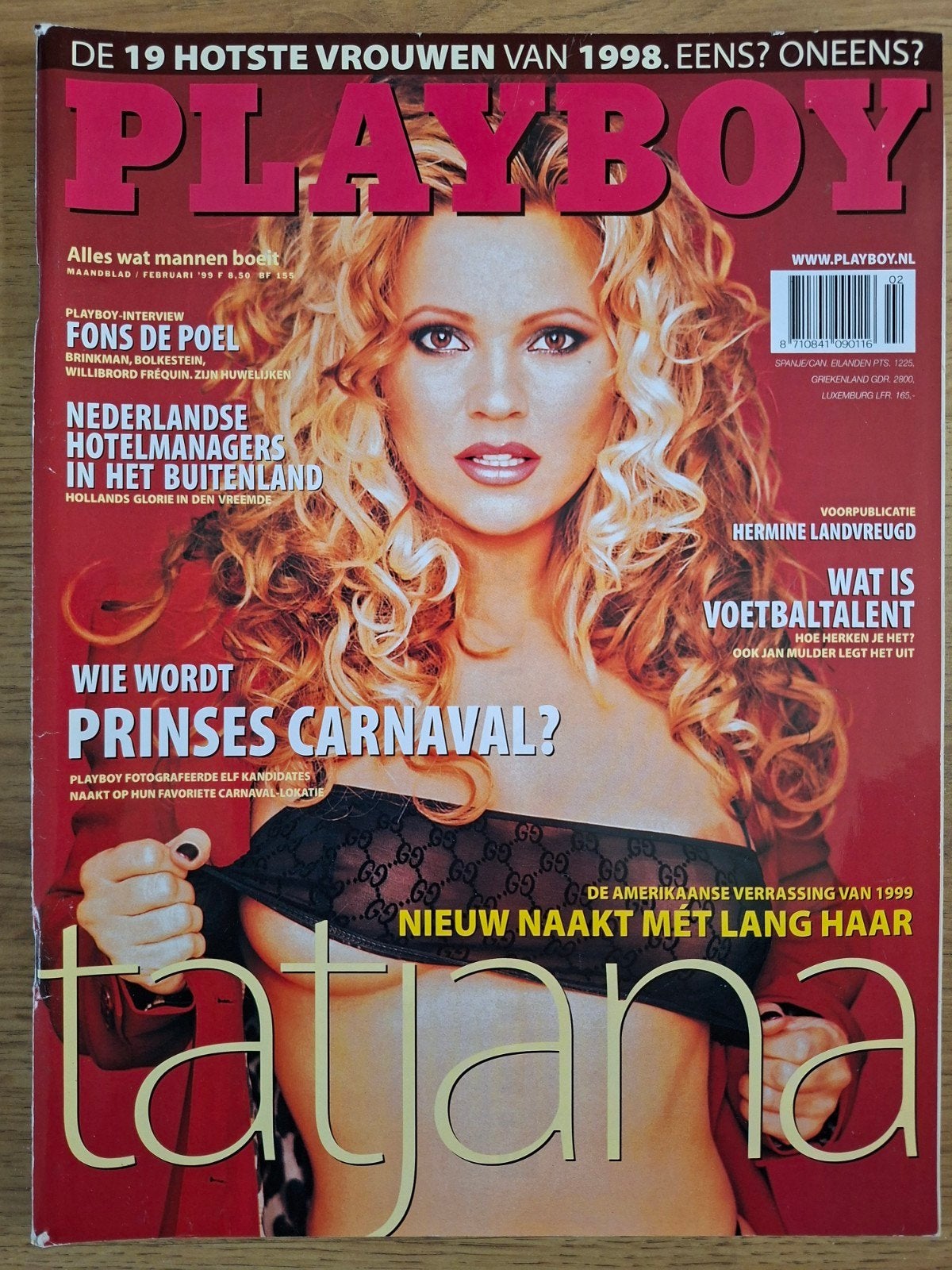 Playboy Magazine Februari 1999 - Tatjana, Ophalen of Verzenden, Gelezen, Overige typen