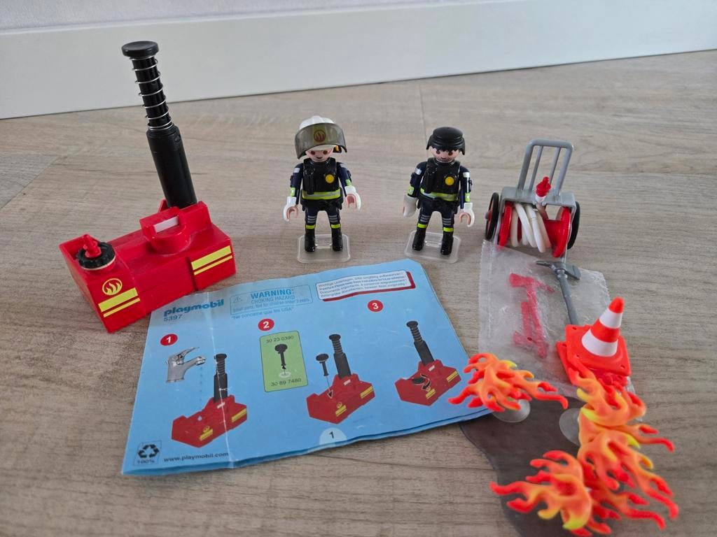 Playmobil City Action 5397 Brandweermannen met blusmateriaal, Ophalen of Verzenden, Zo goed als nieuw, Complete set