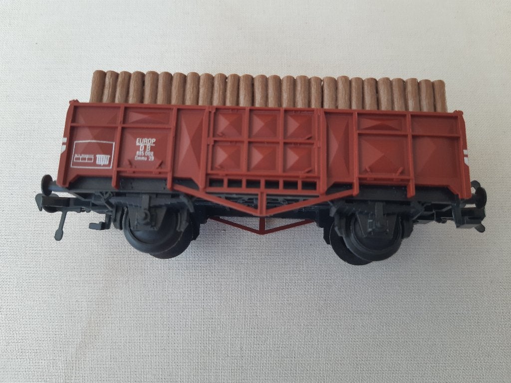 FM 8204-1	Fleischmann hoge open goederenwagon met lading, Hobby en Vrije tijd, Gebruikt, Gelijkstroom, Fleischmann, Wagon
