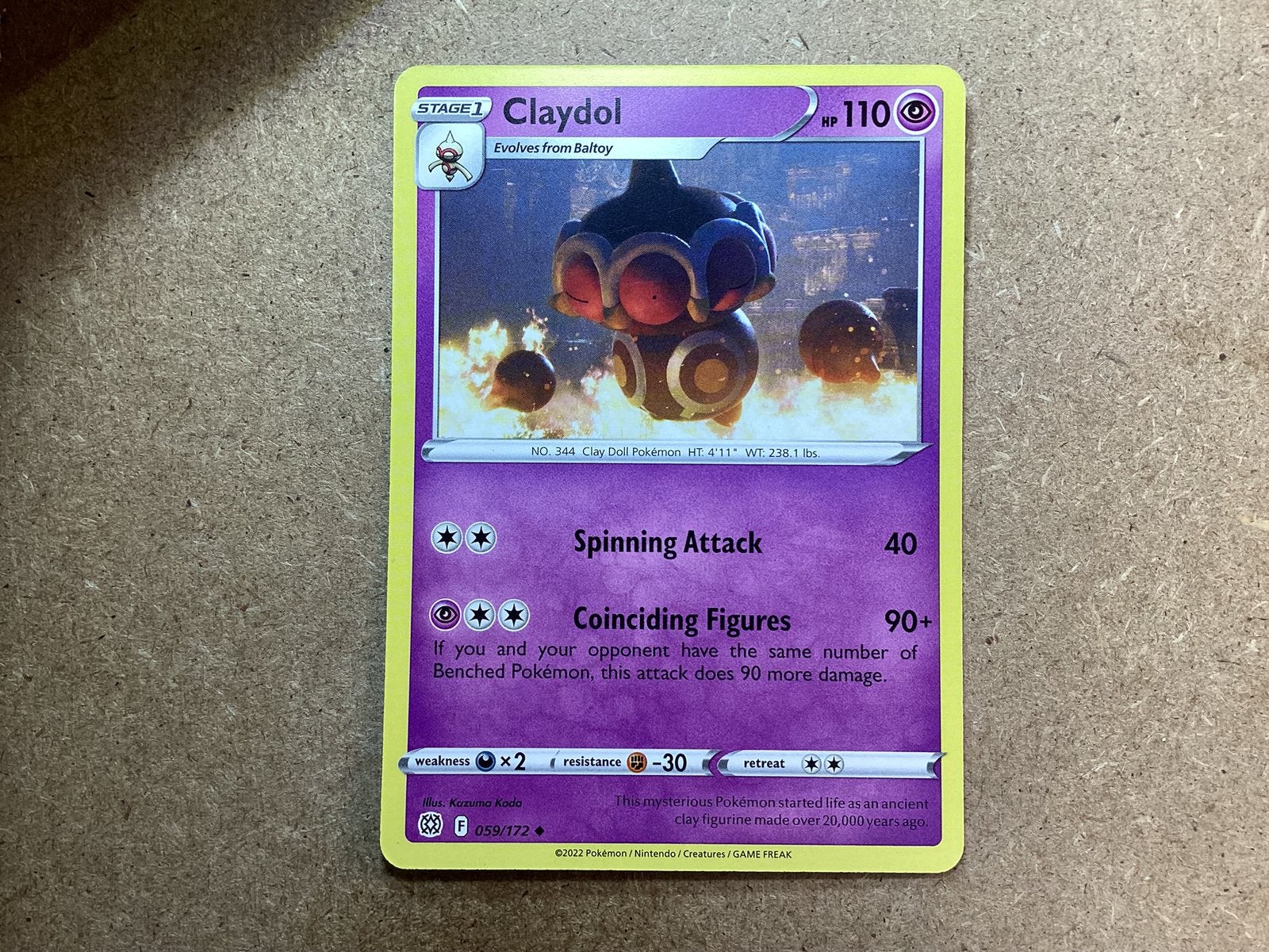 1x Claydol [BRS 059/172] (Near Mint), Ophalen of Verzenden, Zo goed als nieuw, Losse kaart