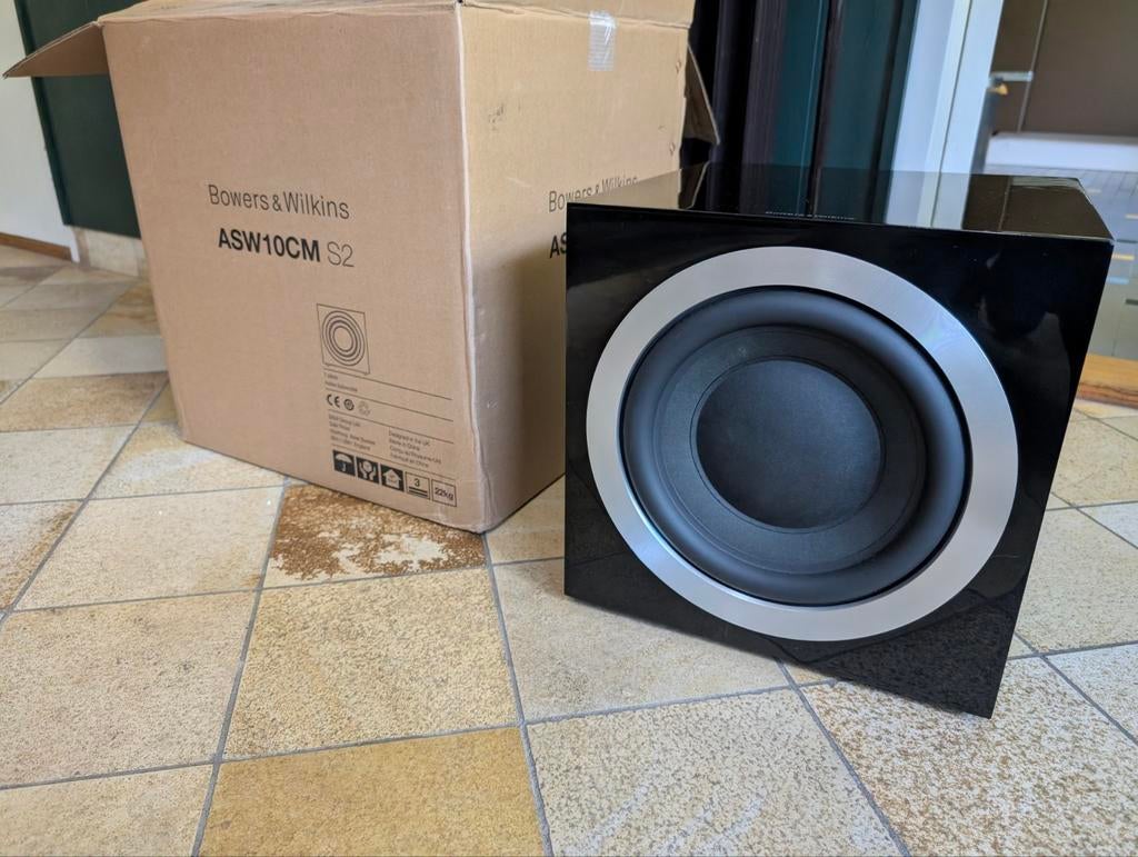 Bowers en wilkins ASW10CM S2 Black + Monster Cable, Overige merken, Ophalen of Verzenden, Zo goed als nieuw, 120 watt of meer