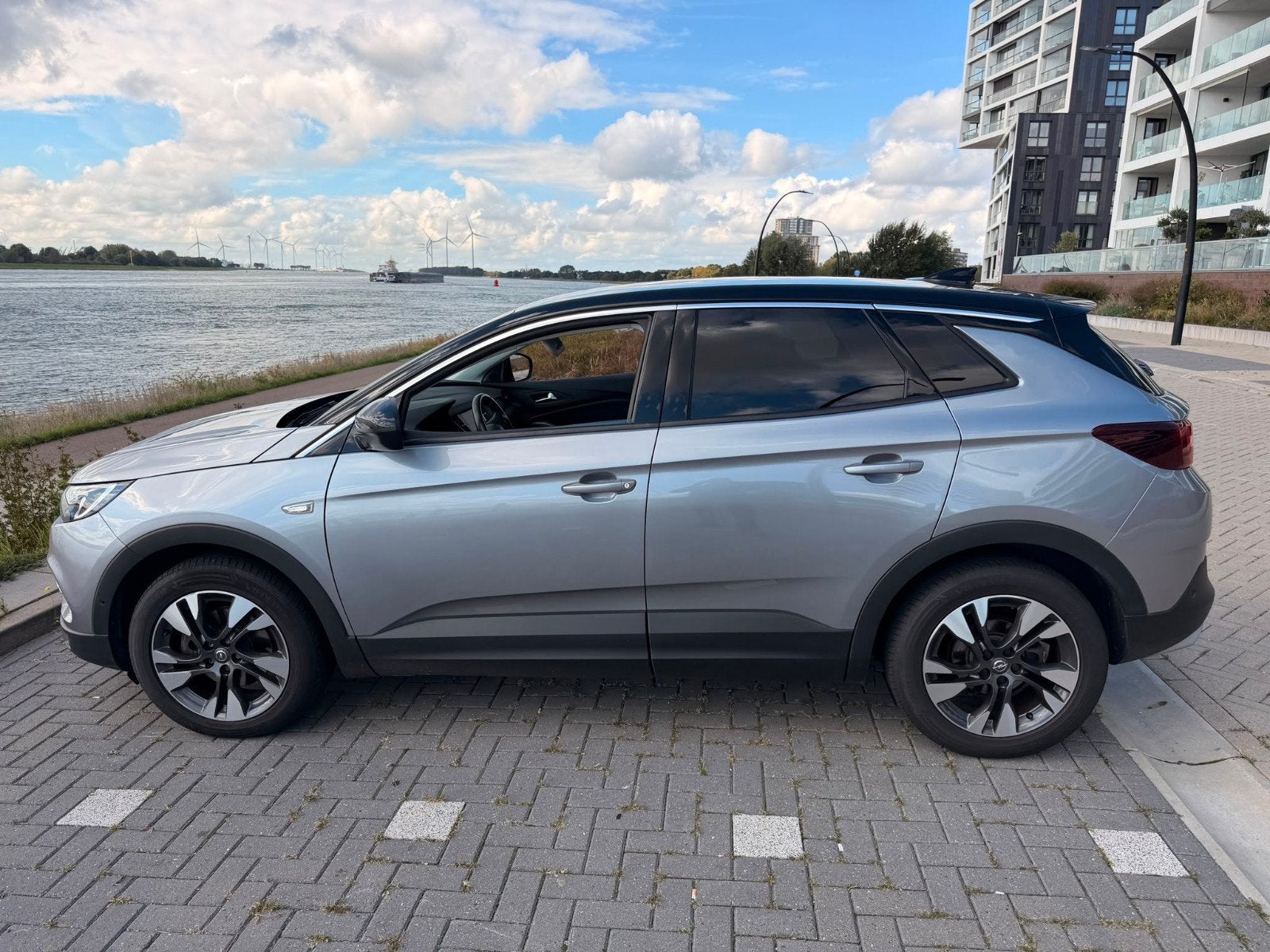 Opel Grandland X 1.2 Turbo 130pk S&S Aut 2019 Grijs, Auto's, 1199 cc, 3 cilinders, SUV of Terreinwagen, 696 kg