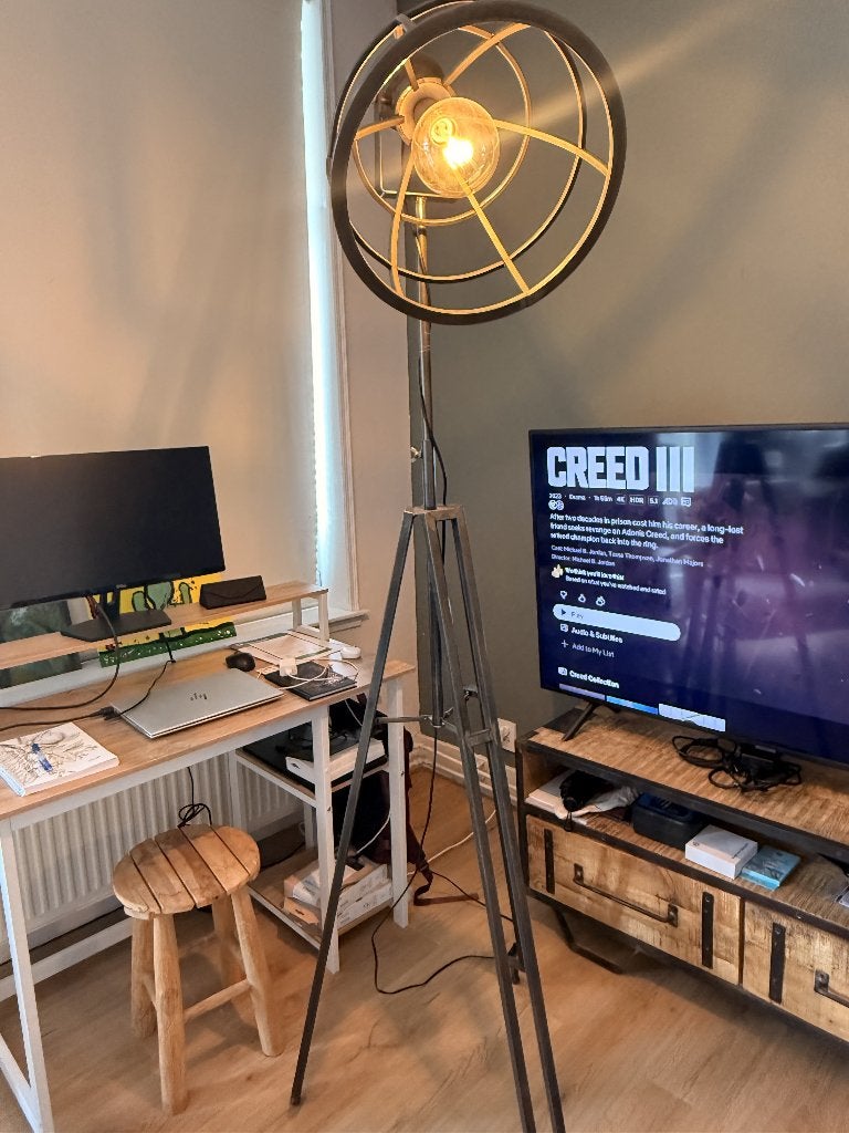 Industriële Vloerlamp / Filmspot Lamp 189 cm, Ophalen, Zo goed als nieuw, Metaal, 150 tot 200 cm
