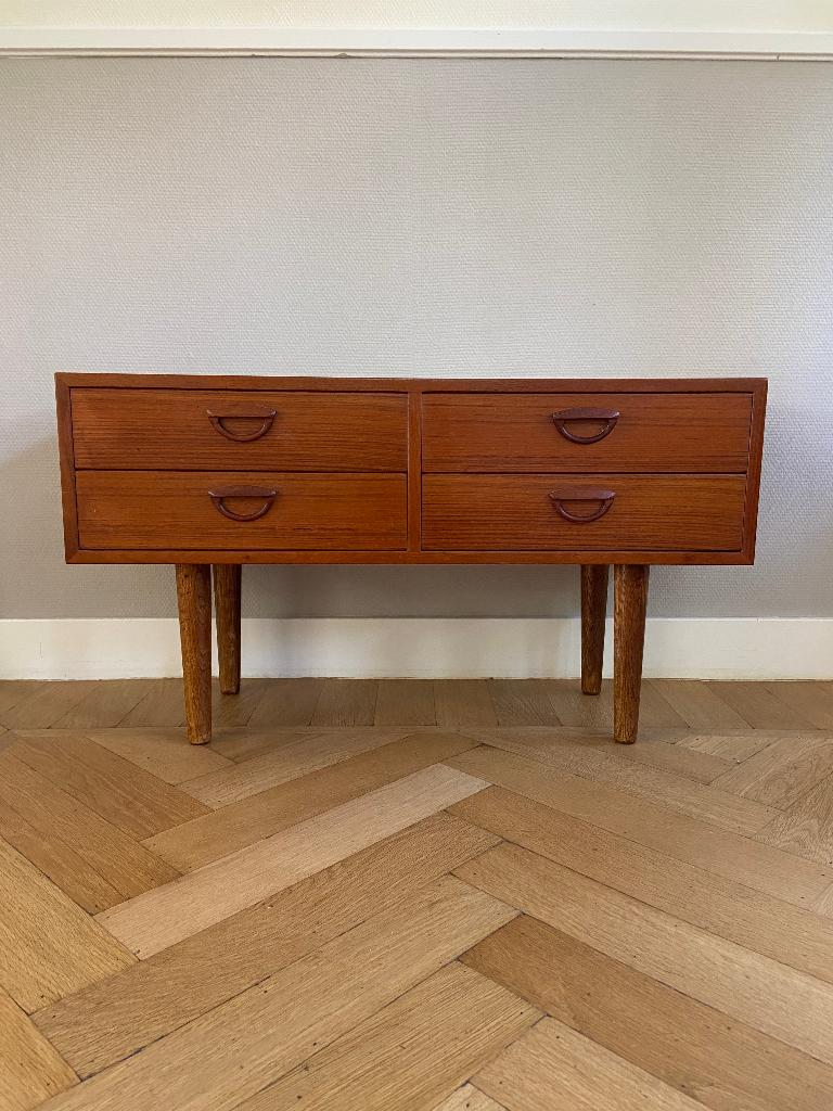 Kai Kristiansen 4-ladekast/tv-meubel/halkast, Ophalen, Gebruikt, 50 tot 100 cm, 25 tot 50 cm