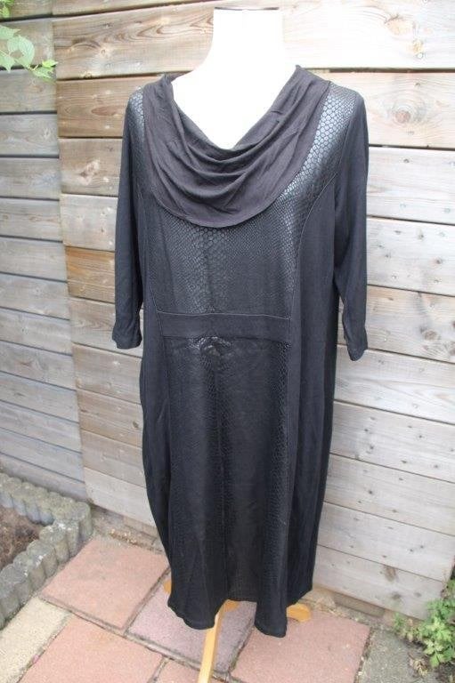Jurk zwart snake Ulla Popken mt 46/48 Vaste prijs, Zwart, Maat 46/48 (XL) of groter, Ulla Popken, Ophalen of Verzenden