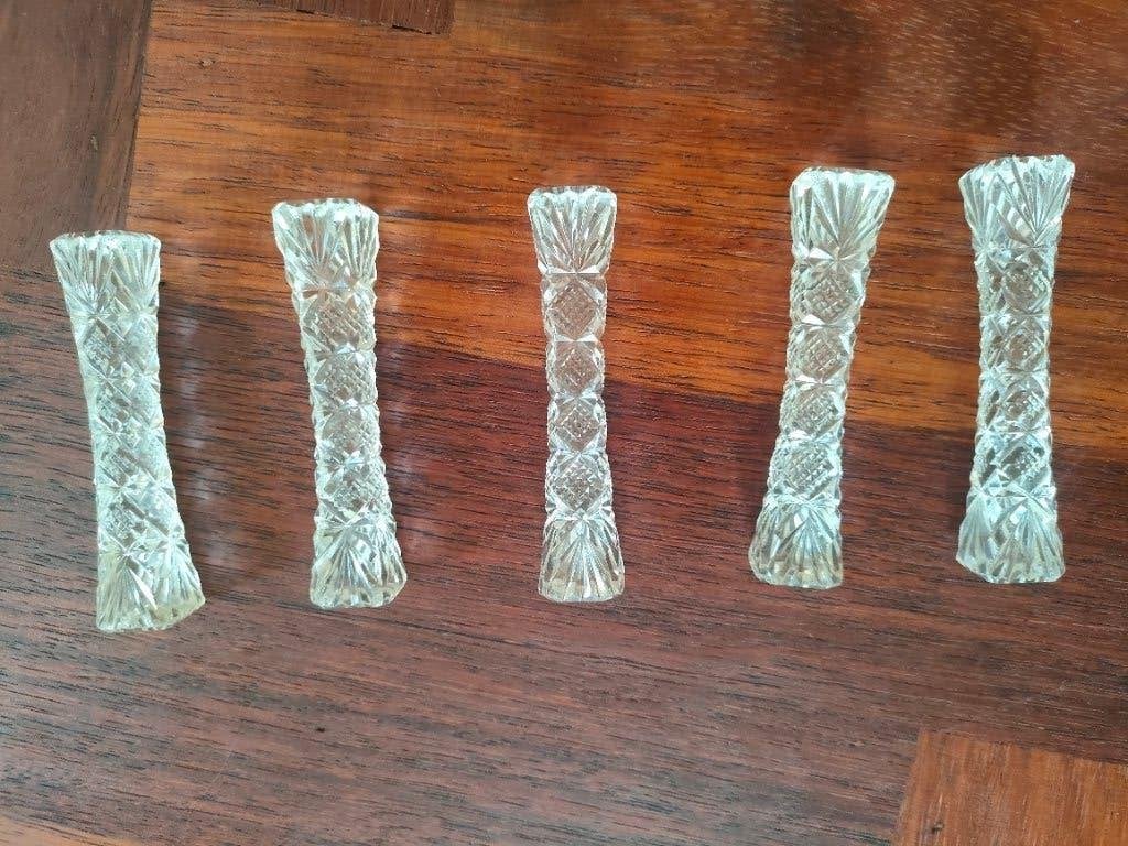 Messenleggers kristal 5x, Antiek en Kunst, Antiek | Glas en Kristal, Ophalen