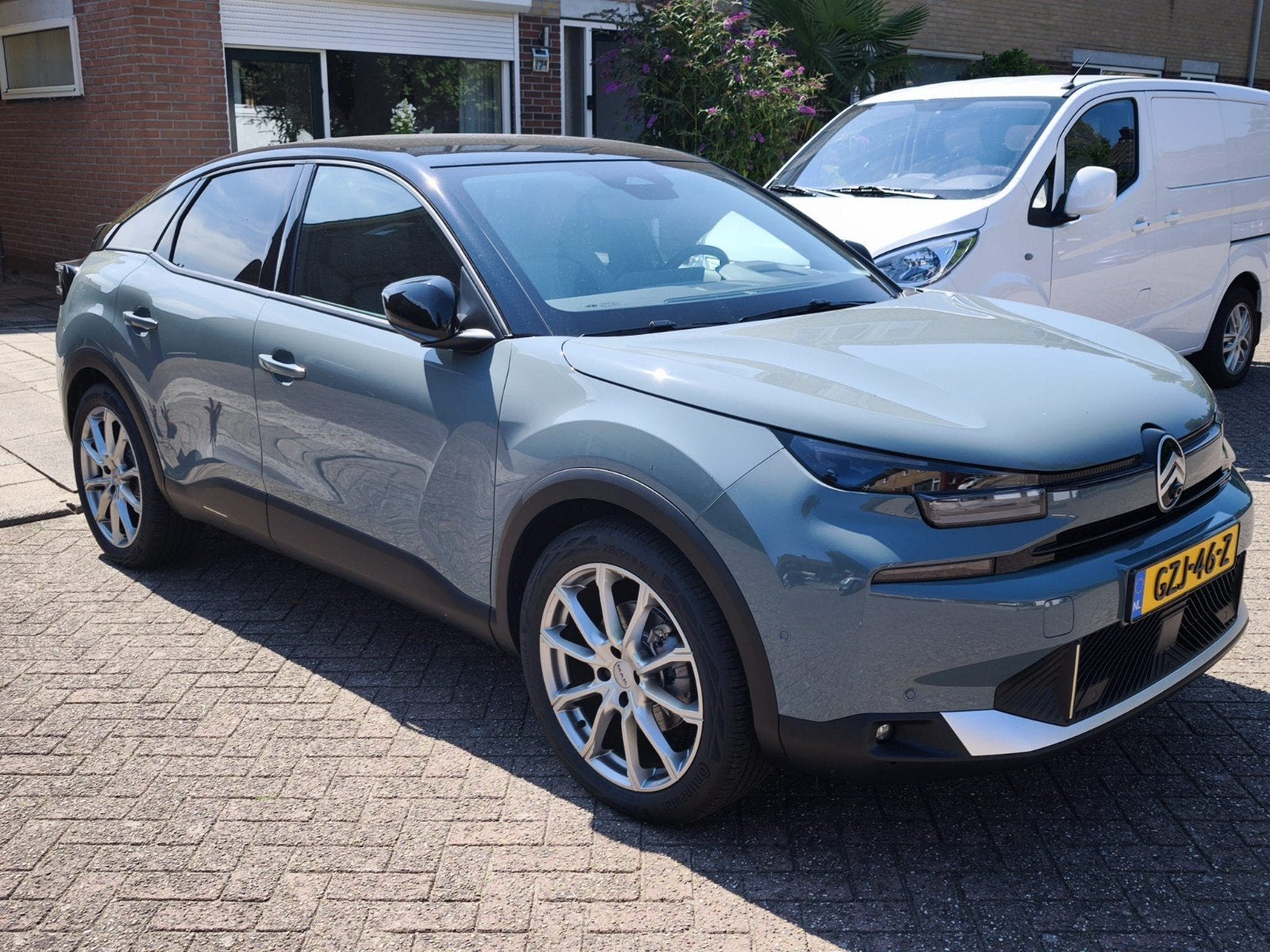 citroen Ec4 bj 12-2024 675 km, Auto's, Adaptieve lichten, Leder en Stof, Elektrisch, Grijs