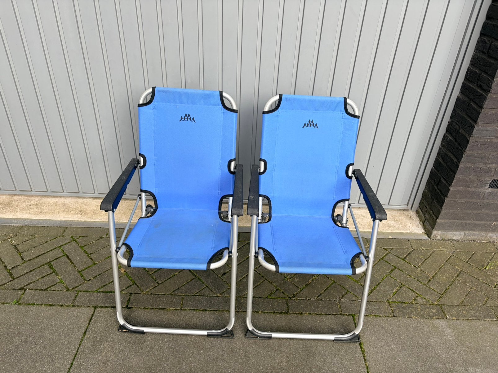 2 kinderklapstoelen blauw, Ophalen, Zo goed als nieuw, Campingstoel