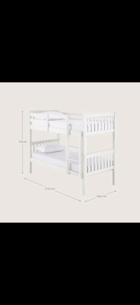Stapelbed, Ophalen, Gebruikt, 90 cm, Eenpersoons
