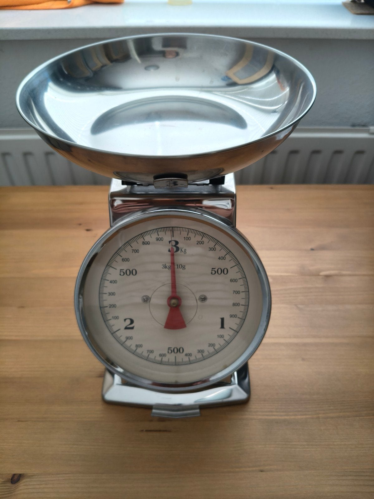 Vintage Chroom Keukenweegschaal - Analoog, tot 3kg, Witgoed en Apparatuur, Weegschalen, Ophalen