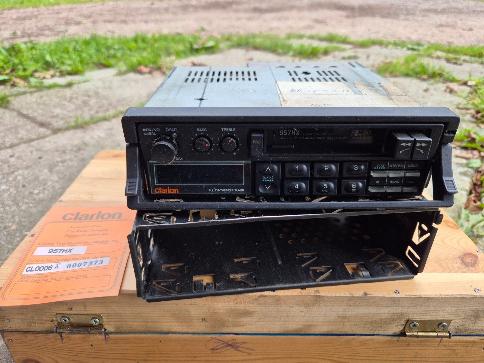 Clarion 957HX Autoradio - Vintage Cassette Speler, Ophalen of Verzenden, Gebruikt