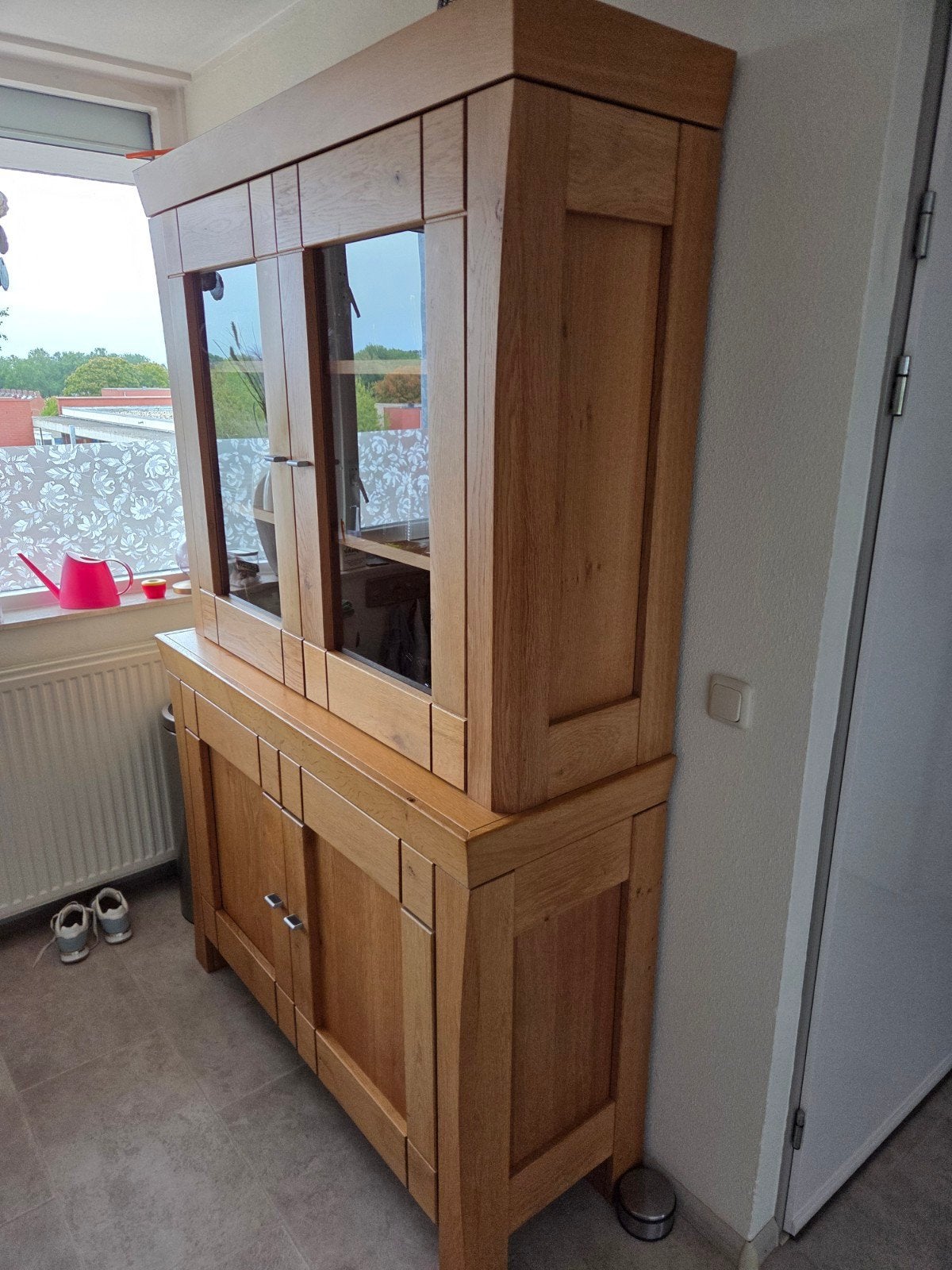 Buffetkast + Tafel, Ophalen, Gebruikt, 100 tot 150 cm, Met lade(s)