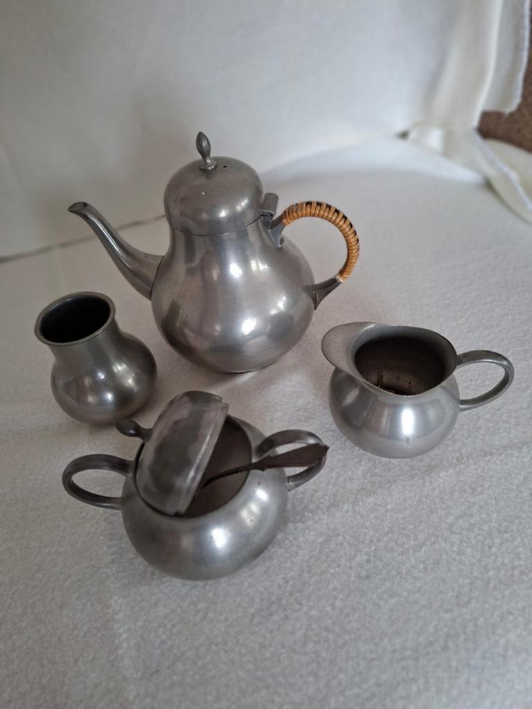 Antieke tinnen koffie/theeset van CK uit Tiel - Holland, Ophalen of Verzenden
