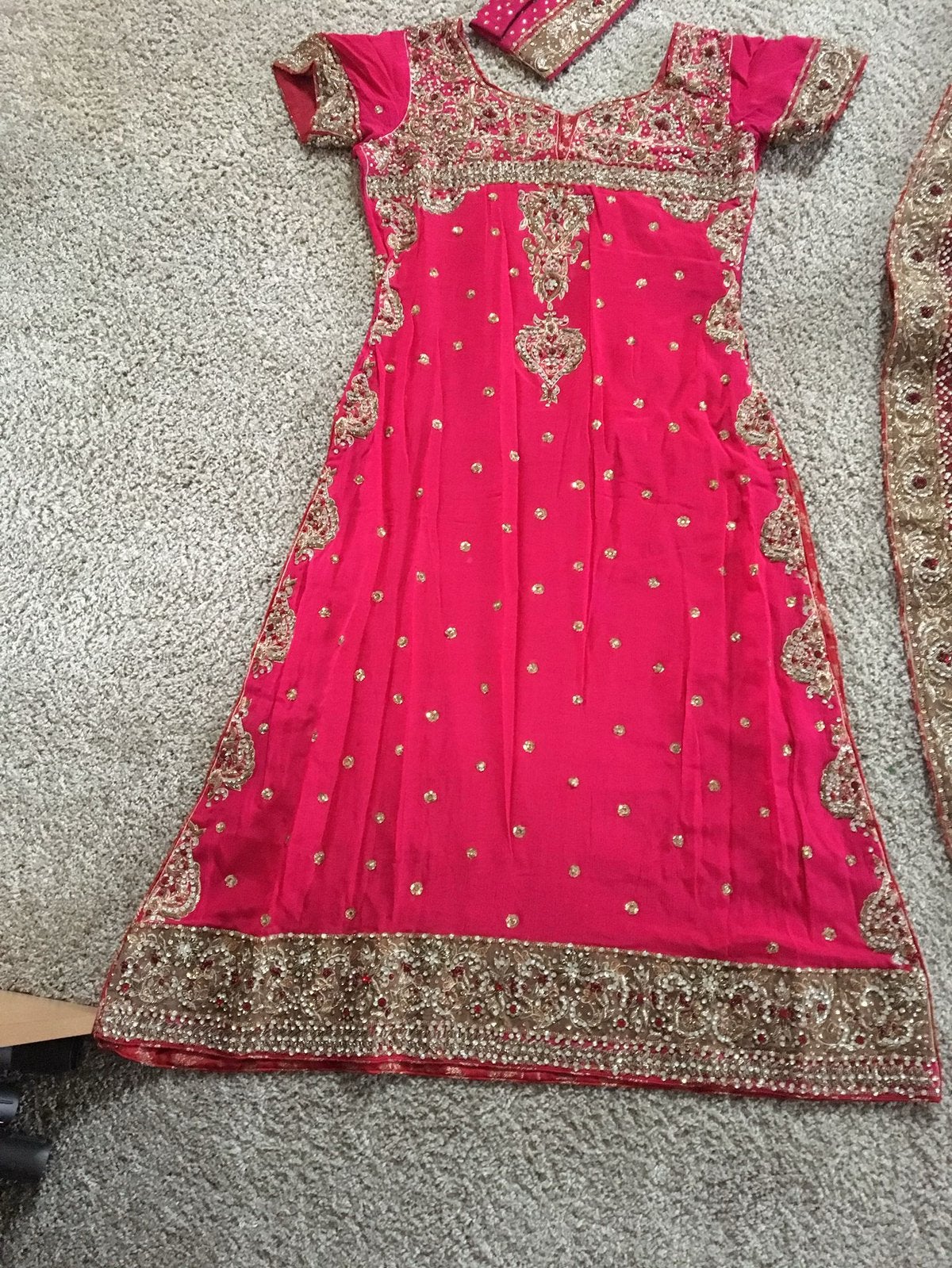 Indian bollywood bruidskleding dulhan kleren, Kleding | Dames, Ophalen of Verzenden, Zo goed als nieuw, Overige typen