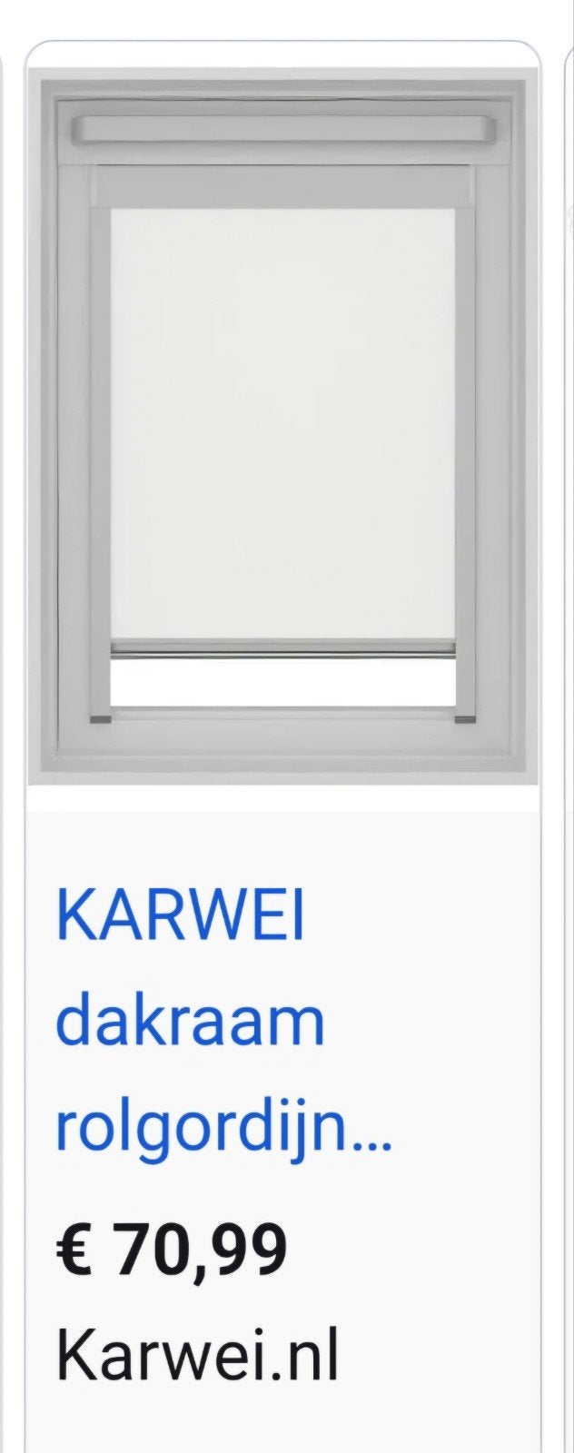 Plisségordijn voor Velux dakraam - Maat MK04 GGU, Ophalen, Gebruikt, Overige merken, Wit
