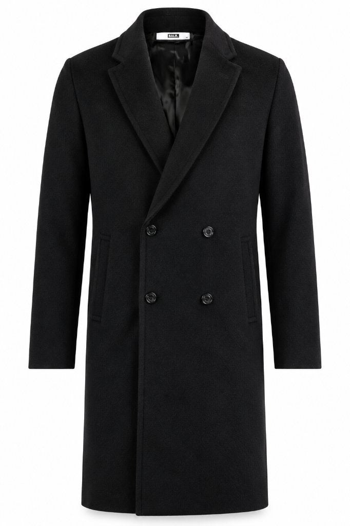 BALR. Herenjas M – Lange Zwarte Winterjas / Peacoat, Maat 48/50 (M), Zwart, Ophalen of Verzenden, Zo goed als nieuw