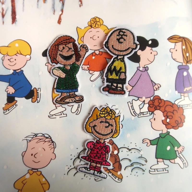 Snoopy Peanuts Strip patch badge appliqué, Set van 3, Verzenden, Snoopy, Nieuw, Gebruiksvoorwerp